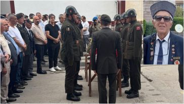 Gazi Öztabağ askeri törenle uğurlandı