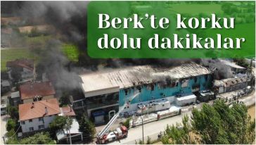 Medikal fabrikası tamamen yandı