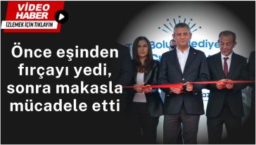 Tanju Özcan'ın törende gülümseten anları