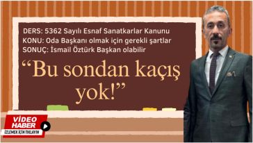 Öztürk'ten rakiplerine 5362 sayılı Kanun dersi
