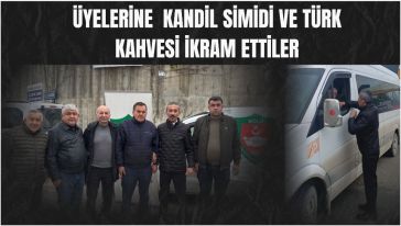 Berat Kandilinde şoför esnafının yanında oldular