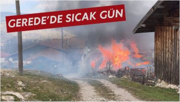 2 katlı ev tamamen yandı