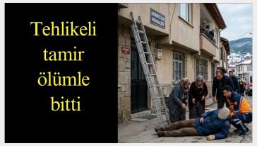 Çatıdan düşen yaşlı adam öldü