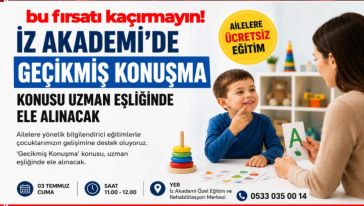 İz Akademiden ailelere ücretsiz eğitim